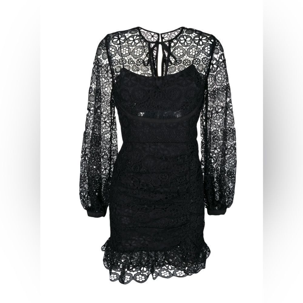 Self Portrait ~ BNWT ~ Floral Lace Mini Dress ~ Size 4 US